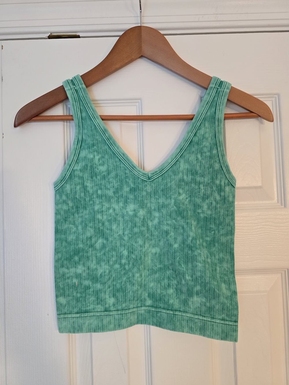 NWOT Zenana Mineral Wash Ribbed Brami - Mineral Wash Green - L/XL